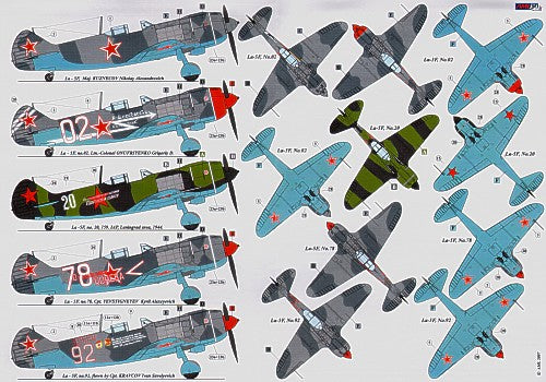 AML AMLD72039 1:72 Lavochkin La-5F x 5 Soviet and 1x Luftwaffe with resin parts