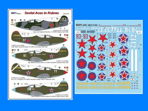 AML AMLD72042 1:72 Soviet Aces in Kobras Bell P-39 Airacobras