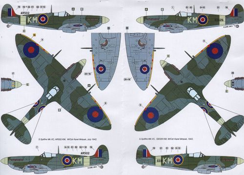 AML AMLD72043 1:48 Czechoslovak commanders in the Supermarine Spitfire