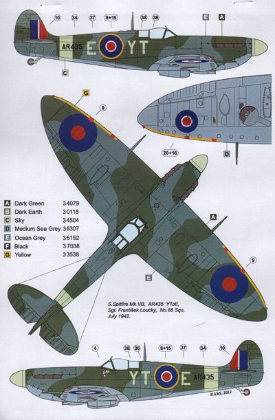 AML AMLD72043 1:48 Czechoslovak commanders in the Supermarine Spitfire