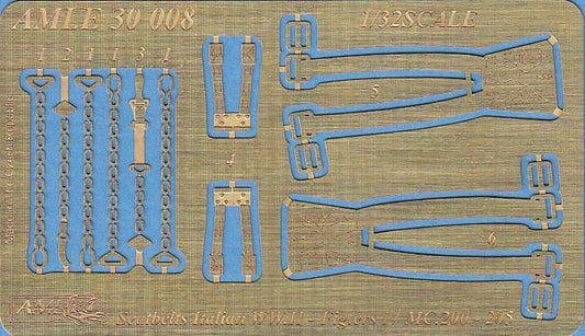 AML AMLE3008 1:32 Macchi C.200 or MC.205 -seatbelts Italian