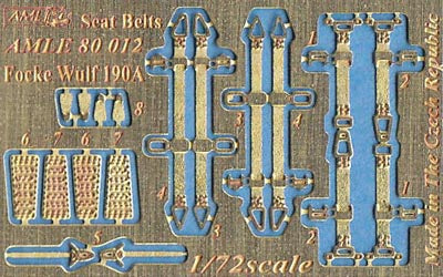 AML AMLE8012 1:72 Fock-Wulf Fw-190A/Fw-190F seatbelts