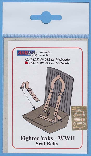 AML AMLE8013 1:72 Yakovlev Yak-1B/Yak-2/Yak-3/Yak-4/Yak-9DD fighter seatbelt