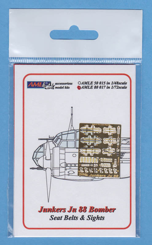 AML AMLE8017 1:72 Junkers Ju-88 Bomber " seatbelts and gun sights