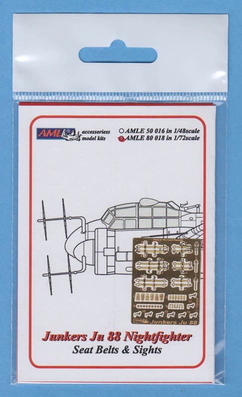 AML AMLE8018 1:72 Junkers Ju-88 Nightfighter " seatbelts and gun sights