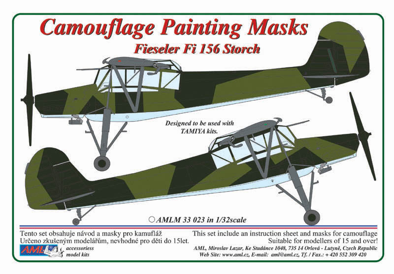 AML AMLM33023 1:32 Fieseler Fi-156C Storch camouflage pattern paint masks