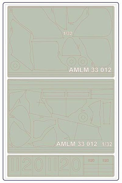 AML M33012 DH.82A/C Tiger Moth Camouflage Masks & Decals 1:32