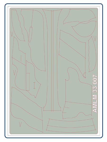 AML AMLM33013 1:32 Supermarine Spitfire Mk.XVIe camouflage pattern paint masks