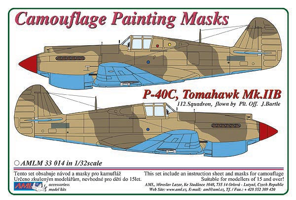 AML M33014 Curtiss P-40C Tomahawk Mk.IIB Camouflage Masks 1:32