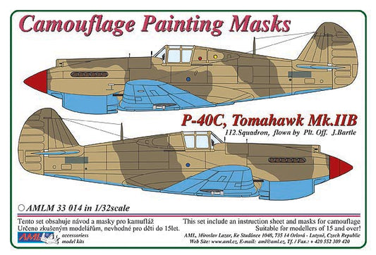 AML M33014 Curtiss P-40C Tomahawk Mk.IIB Camouflage Masks 1:32