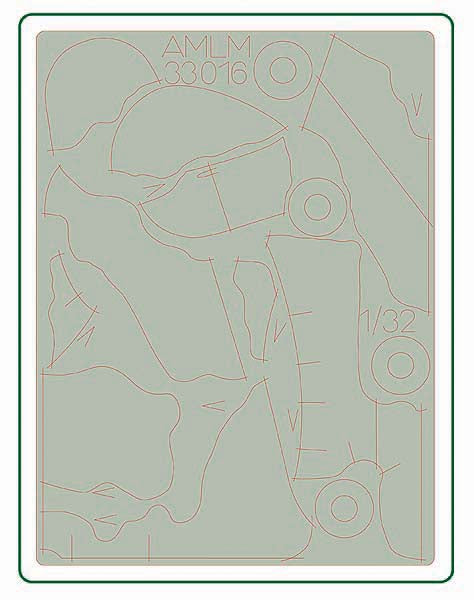 AML AMLM33016 1:32 Hawker Hurricane Mk.I The "A" camouflage pattern paint masks