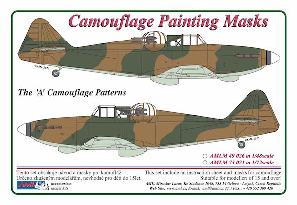 AML AMLM49026 1:48 Boulton-Paul Defiant Mk.I "A" camouflage pattern paint masks