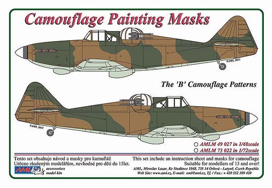 AML AMLM49027 1:48 Boulton-Paul Defiant Mk.I "B" camouflage pattern paint masks
