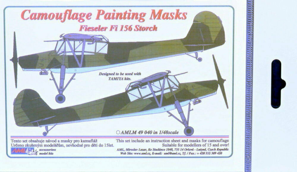 AML AMLM49040 1:48 Fieseler Fi-156C 'Storch' camouflage pattern paint masks
