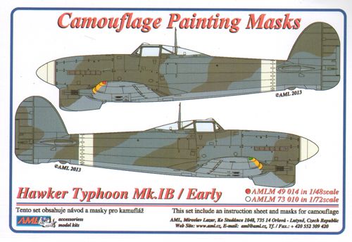 AML M49014 Hawker Typhoon Mk.Ib Early Camouflage Paint Masks 1:48