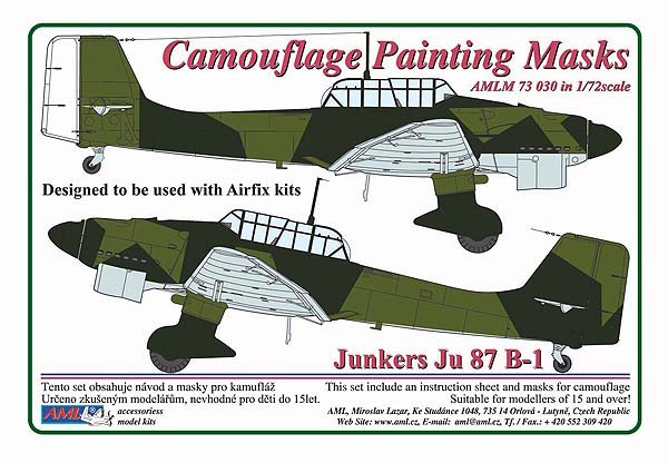 AML AMLM73030 1:72 Junkers Ju-87B-1 'Stuka' camouflage pattern paint masks