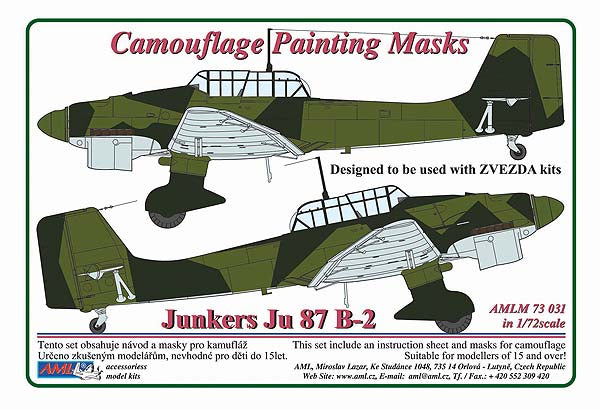 AML AMLM73031 1:72 Junkers Ju-87B-2 'Stuka' camouflage pattern paint masks