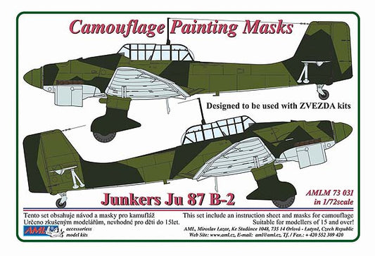 AML AMLM73031 1:72 Junkers Ju-87B-2 'Stuka' camouflage pattern paint masks