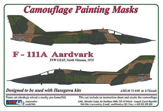 AML AMLM73040 1:72 General-Dynamics F-111A Aardvark camouflage mask