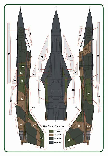 AML AMLM73040 1:72 General-Dynamics F-111A Aardvark camouflage mask