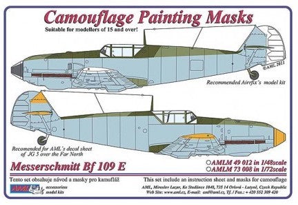 AML M73008 Bf-109E-4/F-3 Late Camouflage Paint Masks 1:72
