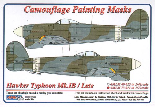 AML AMLM73011 1:72 Hawker Typhoon Mk.Ib/Late version camouflage masks
