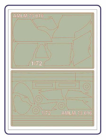 AML M73016 DH.82A Tiger Moth 'B' Patterns Camouflage Masks 1:72