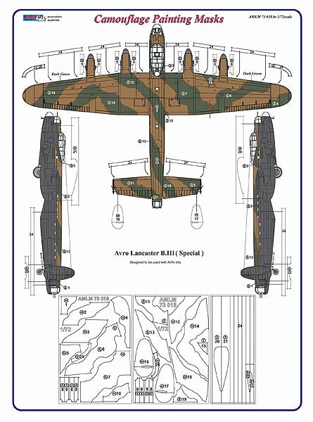 AML AMLM73018 1:72 Avro Lancaster B.III