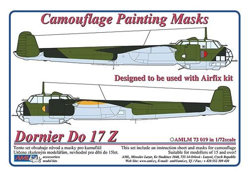AML AMLM73019 1:72 Dornier Do-17Z camouflage pattern paint masks