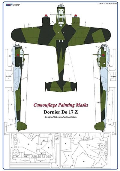 AML AMLM73019 1:72 Dornier Do-17Z camouflage pattern paint masks