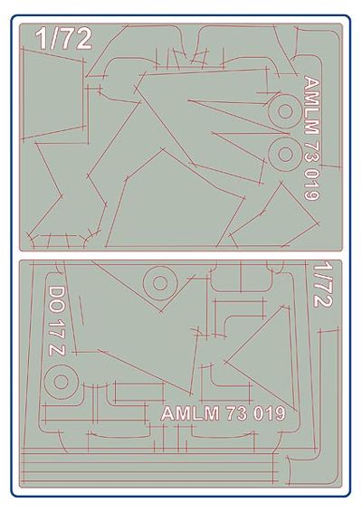 AML AMLM73019 1:72 Dornier Do-17Z camouflage pattern paint masks