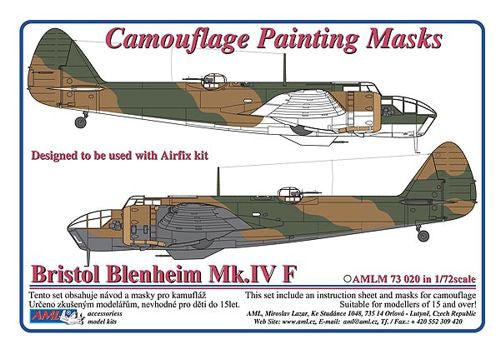 AML AMLM73020 1:72 Bristol Blenheim Mk.IV camouflage pattern paint masks