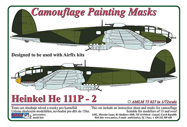 AML AMLM73027 1:72 Heinkel He-111P-2 camouflage pattern paint masks