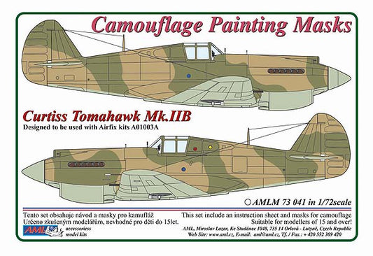 AML AMLM73041 1:72 Curtiss Tomahawk Mk.IIB camouflage pattern paint masks