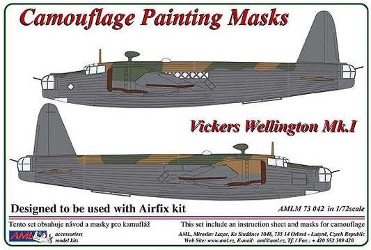 AML AMLM73042 1:72 Vickers Wellington Mk.IA/C camouflage pattern paint masks