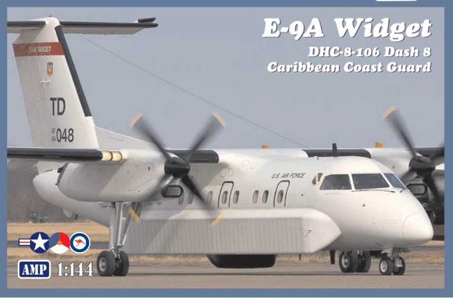 AMP 144003 E-9A Widget DHC-8-106 Dash 8 Decals Customs/USAF 1:144