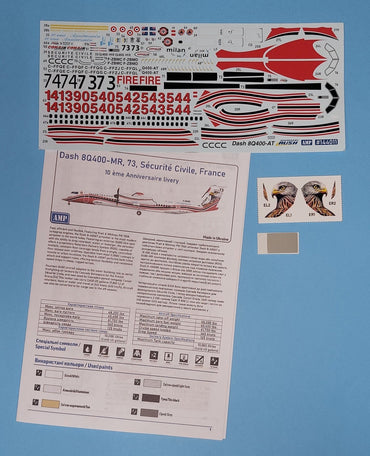 AMP AMP144011 1:144 Dash 8Q400-MR Airtanker CONAIR Waterbomber Securitie Civile