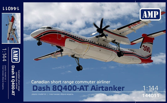 AMP AMP144011 1:144 Dash 8Q400-MR Airtanker CONAIR Waterbomber Securitie Civile