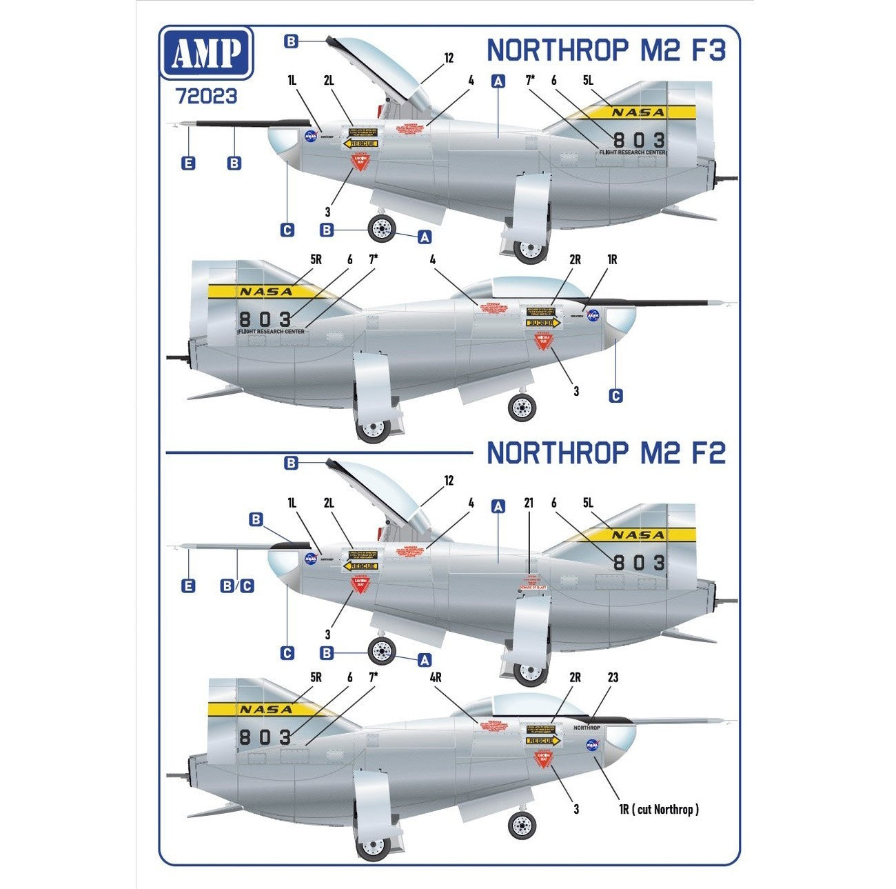 AMP AMP72023 1:72 Northrop M2 F2/F3
