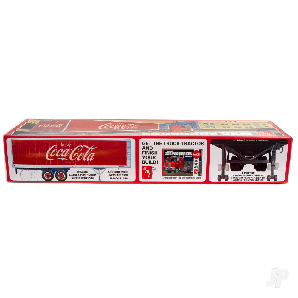AMT 1109 Fruehauf Beaded Van Semi Trailer (Coca-Cola) 1:25 Model Kit