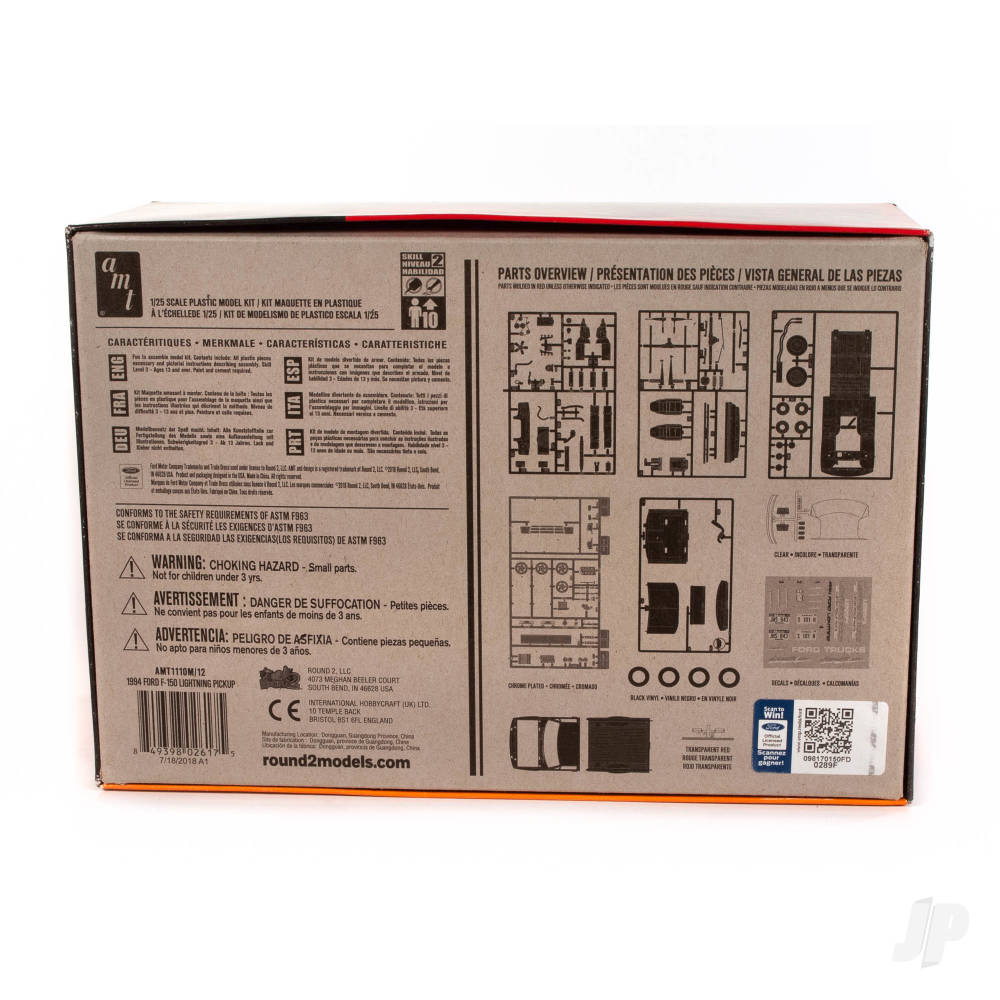 AMT 1110 1994 Ford F-150 Lightning Pickup 1:25 Model Kit