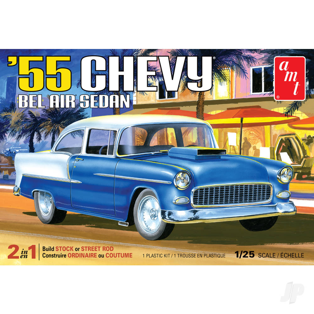 AMT 1119 1955 Chevy Bel Air Sedan 1:25 Model Kit