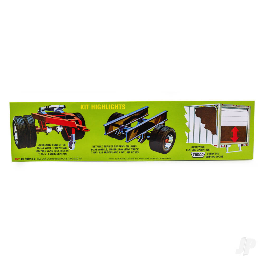 AMT 1132 Double Header Tandem Van Trailers 1:25 Model Kit