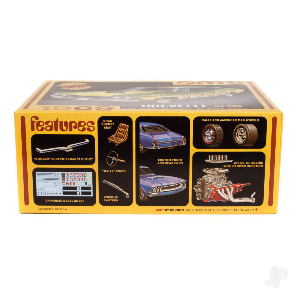 AMT 1138 1969 Chevy Chevelle Hardtop RATMAN 1:25 Model Kit