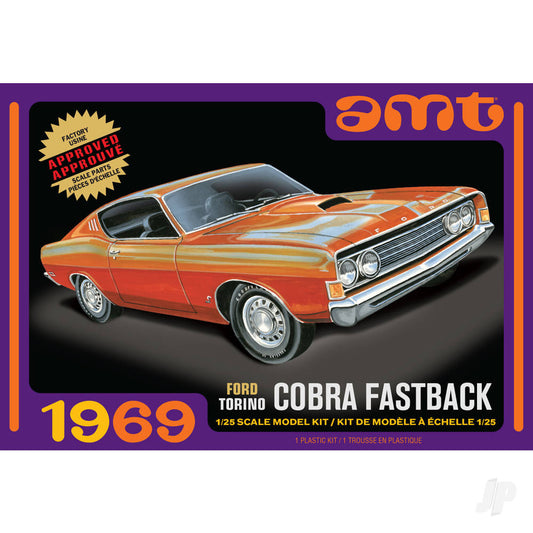 AMT 1217 1969 Ford Torino Cobra Fastback 2T 1:25 Model Kit