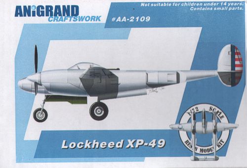 Anigrand Craftswork ANIG2109 1:72 Lockheed XP-49 Successor to the P-38 Lightning