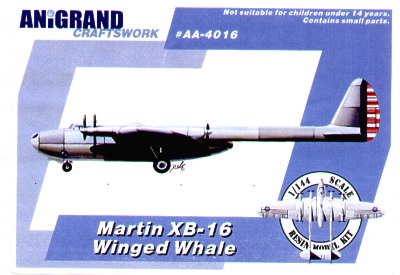 Anigrand Craftswork ANIG4016 1:144 Martin XB-16 Winged whale dream design 1930