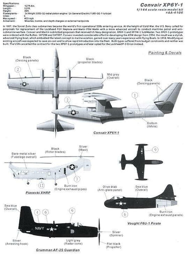 Anigrand 4106 Convair XP6Y-1 Prototype Flying Boat Set 1:144