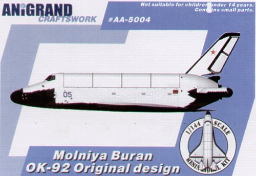 Anigrand Craftswork ANIG5004 1:144 Molniya Buran OK-92 space shuttle