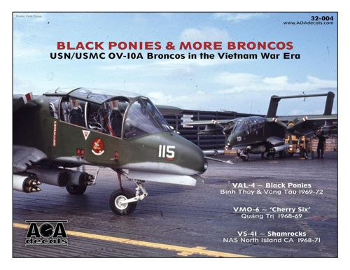 AOA 32004 OV-10A Bronco Black Ponies Vietnam War Decals 1:32
